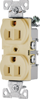 EATON BR15V-SP Duplex Receptacle, 2 -Pole, 15 A, 125 V, Back, Side Wiring,