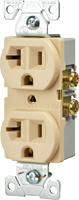 Eaton Wiring Devices BR20V Duplex Receptacle, 20 A, 2-Pole, 5-20R, Ivory