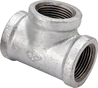 Worldwide Sourcing 11A-3/4G Pipe Tee, 3/4 in, FIPT, Malleable Steel, SCH 40