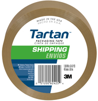 Scotch 3710T Sealing Tape; 50 yd L; 48 mm W; Polypropylene Backing; Tan