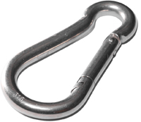 BARON 2450-9/32 Spring Hook Snap Link, Steel, Zinc