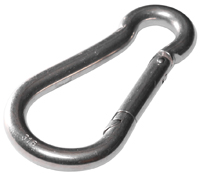 BARON 2450-5/16 Spring Hook Snap Link, Steel, Zinc