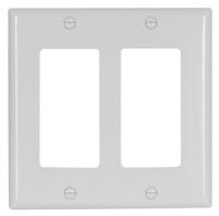 Arrow Hart 2152 Series 2152W-BOX Standard-Size Wallplate, 2-Gang, Thermoset,