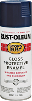 RUST-OLEUM STOPS RUST 7723830 Protective Enamel Spray Paint, Gloss, Navy