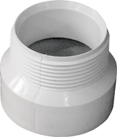 CANPLAS 192871 Pipe Adapter, 1-1/2 in, MNPT x Hub, PVC, White