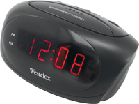 Westclox 70044A Alarm Clock; LED Display; Black Case