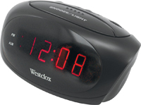 Westclox 70044A Alarm Clock, LED Display, Black Case