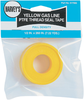 Harvey 017065 Thread Seal Tape, 260 in L, 1/2 in W, PTFE, Yellow