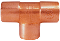 EPC 111 Series 32768 Pipe Tee, 3/4 in, Sweat, Copper