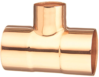 EPC 111R Series 32774 Reducing Pipe Tee, 3/4 x 3/4 x 1/2 in, Sweat, Copper