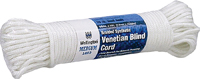 Wellington 13435 Venetian Blind Cord; 9/64 in Dia; 48 ft L; #4.5; 165 lb