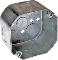 RACO 167 Octagonal Box, 4 in OAW, 2-1/8 in OAD, 4 in OAH, 6 -Gang, 9