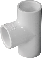 LASCO 401005BC Pipe Tee, 1/2 in, Slip, PVC, White, SCH 40 Schedule