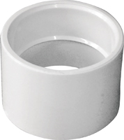 CANPLAS 193001 Coupling, 1-1/2 in, Hub, PVC, White