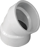 B & K 05886H Pipe Elbow, 2 in, Hub, 45 deg Angle, PVC, SCH 40 Schedule