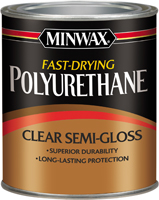 Minwax 230054444 Polyurethane Paint, Semi-Gloss, Liquid, Clear, 0.5 pt, Can