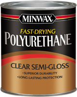 Minwax 63005444 Polyurethane Paint, Semi-Gloss, Liquid, Clear, 1 qt, Can
