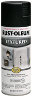 RUST-OLEUM STOPS RUST 7220830 Textured Spray Black, Solvent-Like, Black, 12