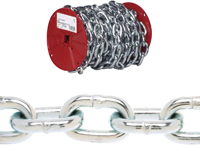 Campbell PD0725027 Proof Coil Chain, 3/16 in, 100 ft L, 30 Grade, Steel,