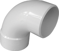 CANPLAS 414174BC Sanitary Street Pipe Elbow, 4 in, Spigot x Hub, 90 deg